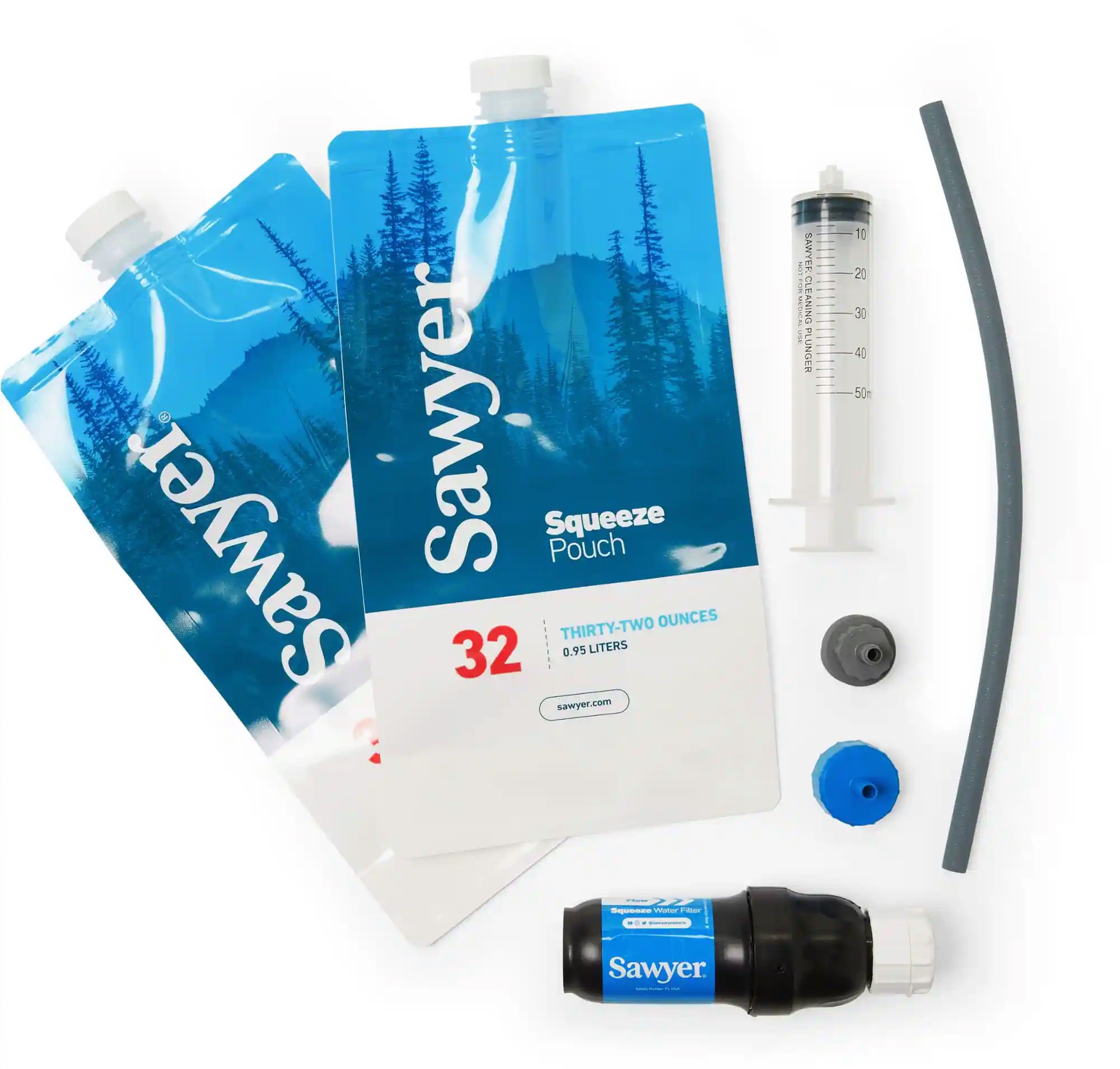 Sawyer Squeeze Water Filtration System with Cnoc Premium 2-Liter Bladder view 3