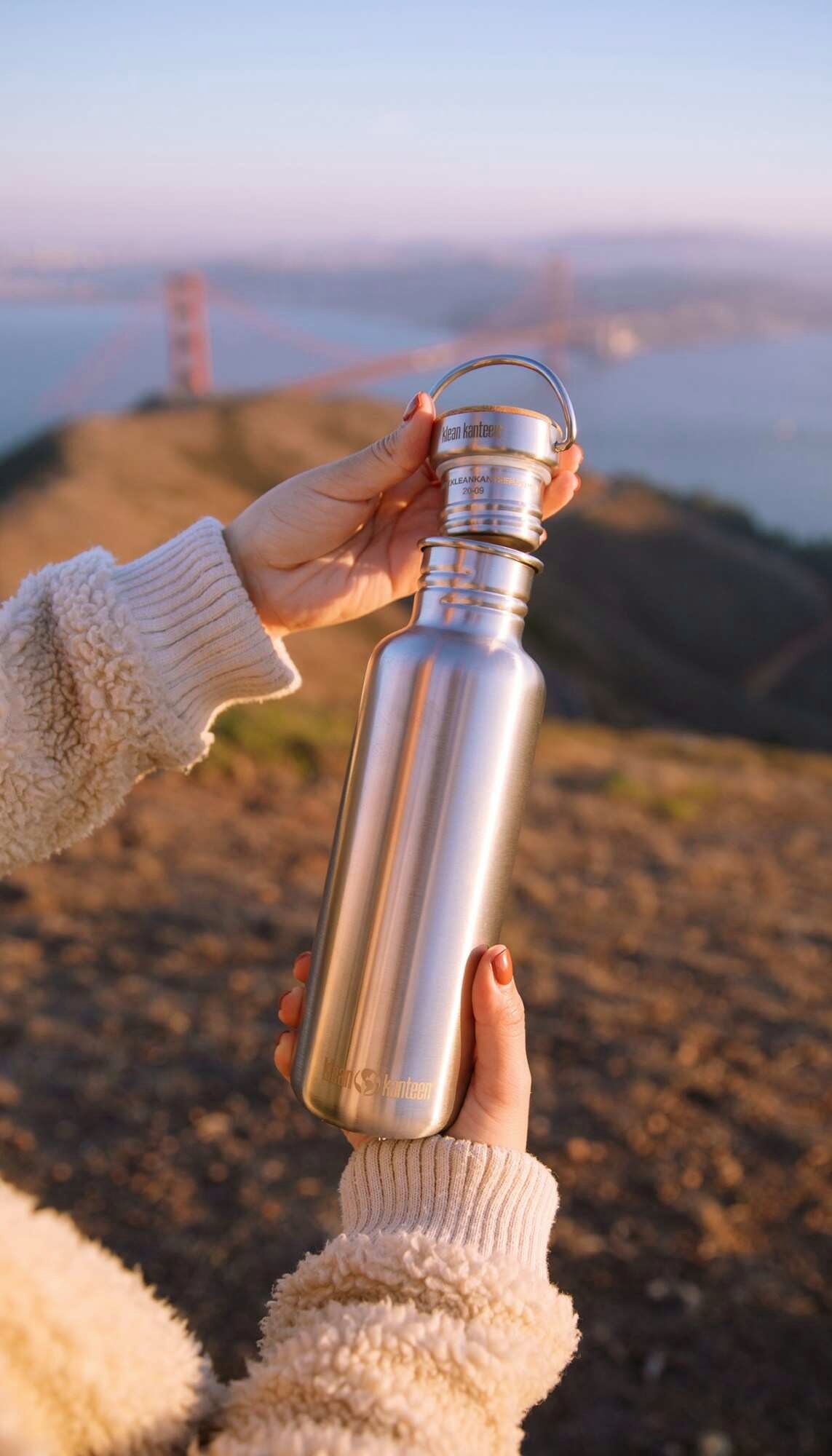 Klean Kanteen Reflect Water Bottle with Bamboo Cap - 27 fl. oz. view 5